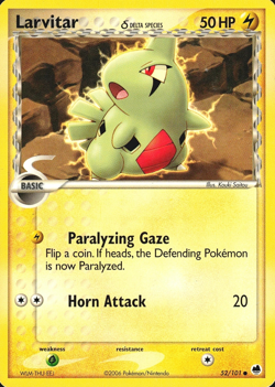 Pokemon TCG Larvitar (Delta Species) EX Dragon Frontiers 52/101 Regular Common - Image 5