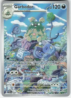 Garbodor 204/182 Illustration Rare Paradox Rift Pokemon Holo Near Mint - Image 1