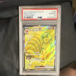 Pokemon TCG Ninetales ex 188/165 SV2a Card 151 SR Holo JP PSA 10 2023 - Image 1