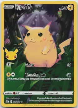 Pikachu 005/025 Holo Rare Celebrations Pokemon Near Mint - Image 1