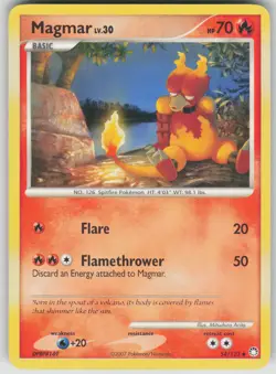 Pokemon TCG Magmar Uncommon Mysterious Treasures 54/123 - Image 1