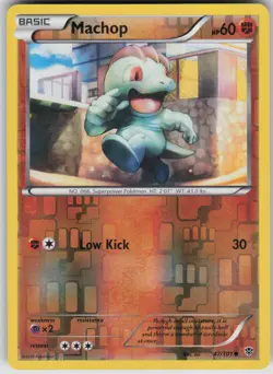 Pokemon TCG Machop Common Reverse Holo Plasma Blast 47/101 - Image 1