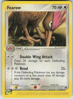 Pokemon TCG Fearow Uncommon Sandstorm 37/100 - Image 1