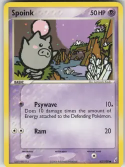 Pokemon TCG Spoink Common Crystal Guardians 62/100 - Image 1