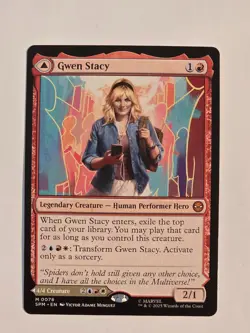 Gwen Stacy M0078 Regular Marvel's Spider-Man Magic the Gathering NM - Image 1