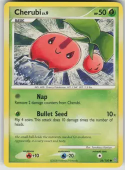 Pokemon TCG Cherubi Common Stormfront 56/100 - Image 1