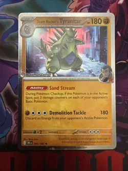 Team Rocket's Tyranitar (Pokemon Center Exclusive) 096/182 Miscellaneous Cards & - Image 1