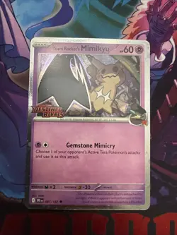 Pokemon- Team Rockets Mimikyu 087/182 Destined Rivals Stamped - Image 1