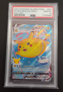 Pokemon 2021 Celebrations Flying Pikachu VMAX 007/025 PSA 10 - Image 1
