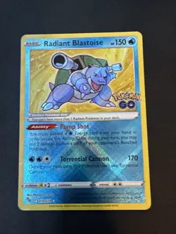 Radiant Blastoise 018/078 Pokemon GO Holo - Image 1