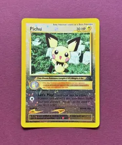 Pokemon 2001 Black Star Promo #35 Pichu Reverse Holo, WOTC Vintage English NM - Image 1