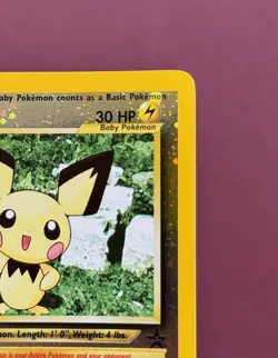 Pokemon 2001 Black Star Promo #35 Pichu Reverse Holo, WOTC Vintage English NM - Image 4