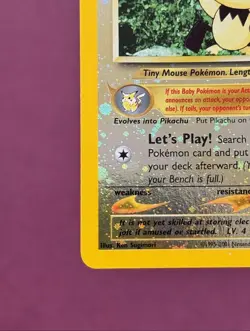 Pokemon 2001 Black Star Promo #35 Pichu Reverse Holo, WOTC Vintage English NM - Image 5