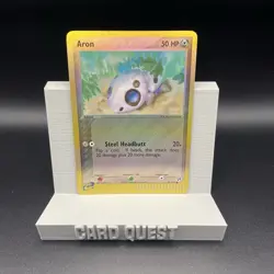 Pokemon TCG Aron 56/100 Sandstorm Reverse Holo Common LP - Image 1