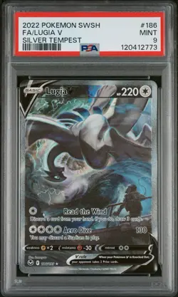Pokemon TCG Lugia V Alt Full Art Holo Silver Tempest 186/195 (2022) PSA 9 - Image 1