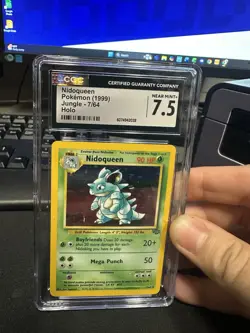 [CGC 7.5. NEAR MINT] 2000 Pokemon Nidoqueen 7/64 Holo Pokemon TCG (1999) Jungle - Image 2