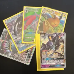 (x5) Pokemon GX Ultra Rare Card Lot - Necrozma, Raichu, Lurantis, Tapu Fini, Gu… - Image 1