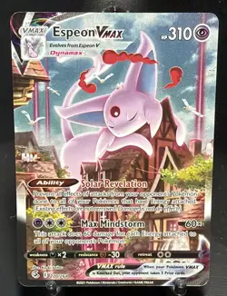 Pokemon TCG Espeon VMAX 270/264 Fusion Strike Alternate Art DAMAGED (NOTES) - Image 1