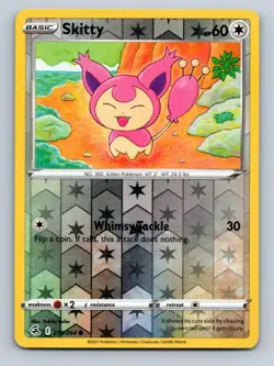 Skitty 210/264 Common Fusion Strike Pokemon Reverse Holo NM - Image 1