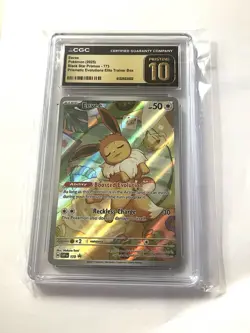 CGC 10 PRISTINE Eevee SVP EN # 173-SV BLACK STAR PROMO Pokemon 2025 - Image 1