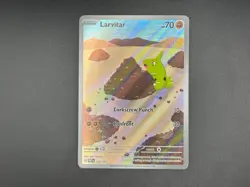 Pokemon TCG Larvitar Obsidian Flames Illustration Rare Card 203/197 - Image 1