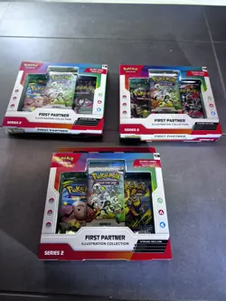 Pokemon First Partner Illustration Collection Series 2 Sealed Lot Of 3 New - Image 1
