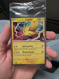 Pokemon TCG Team Rockets Zapdos Promo Card GameStop, 070/182 Sealed - Image 1