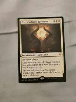 Hour of Devastation Overwhelming Splendor MTG Magic NM 019/199 White Mythic Card - Image 1