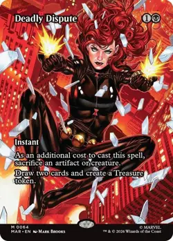 MTG Deadly Dispute Borderless Foil 0064 Marvel Universe Eternal-Legal MAR NM - Image 1