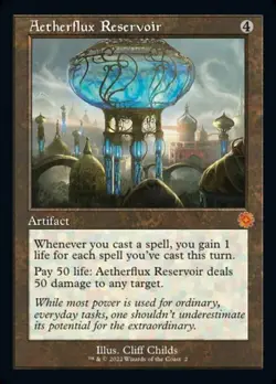 Aetherflux Reservoir - Retro Frame The Brother's War Retro Artifacts NM MTG - Image 1