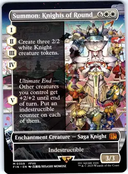 MTG SUMMON: KNIGHTS OF ROUND (BORDERLESS) FINAL FANTASY 359 NM - Image 1