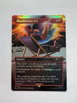 Blasphemous Act - FOIL BORDERLESS - MTG Secret Lair Drop (Deadpool) - NM - Image 1