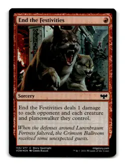 End the Festivities 155 Common Innistrad: Crimson Vow MTG Foil NM/M ~A6-83 - Image 1