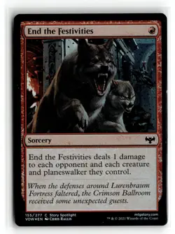 155-End the Festivities-C Foil NM-Innistrad: Crimson Vow (VOW) - Image 1