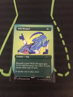 MTG Magic the Gathering Wild Mongrel Dog Secret Lair Commander - Image 1