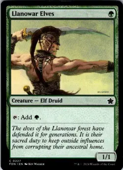 Llanowar Elves 227 Common Foundations Magic: The Gathering Lightly Played - Image 1