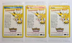 Factory Sealed 3-Card Set Pokemon Legendary Birds ARTICUNO - MOLTRES - ZAPDOS - Image 1