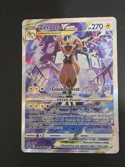 Pokemon TCG Zeraora VSTAR Full Art Ultra Rare Holo Card GG43/GG70 Crown Zenith - Image 1