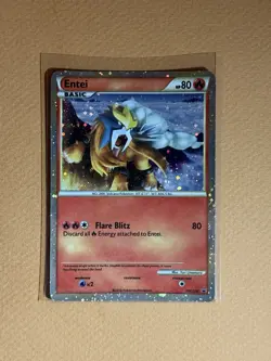 Pokemon TCG HeartGold SoulSilver Entei Promo Card HGSS20 Holo Rare 2010 - Image 1