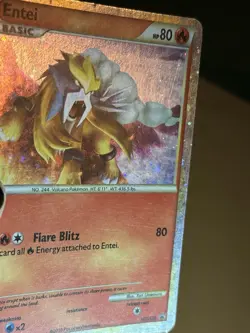 Pokemon TCG HeartGold SoulSilver Entei Promo Card HGSS20 Holo Rare 2010 - Image 3