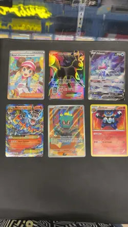 Modern Pokemon Card Lot Umbreon Ex 219/124 Mega Charizard 12/83 Rosa 123/088 - Image 1