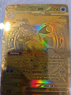 Pokemon TCG Mega Greninja ex Gold Card 122/086 English! Mint Condition! - Image 3