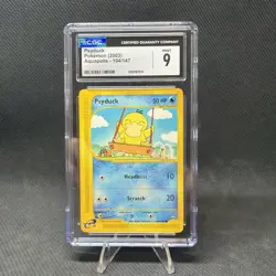 CGC 9 MINT Psyduck 104/147 Aquapolis Non Holo Pokemon Card - Image 1