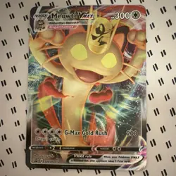 Pokemon Meowth VMAX SWSH005 Full Art Promo TCG Card - Image 1