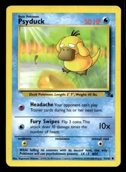 Fossil Psyduck #53/62 Pokemon TCG Single Card - Image 1