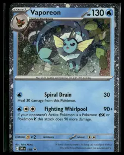 Vaporeon #168 Cosmos Holo Scarlet & Violet Promo Cards VLP - Image 1