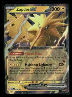 Zapdos ex #049 Scarlet & Violet Promo Cards NM - Image 1