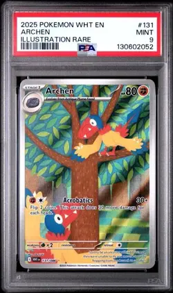Pokemon TCG Archen Illustration White Flare Card 131/086 - PSA 9 - Mint - Image 1