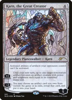 Light Play x 1 Karn, the Great Creator - Foil - Stained Glass WotC Shooting Star - Image 1