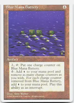 Blue Mana Battery Moderately Played Fourth Edition Rare Magic: The Gathering - Image 1